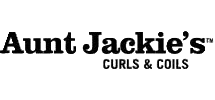 Aunt Jackie's Curls & Coils logo in black and white.